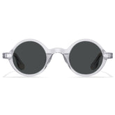 Carfia Retro CA2501-C06 Black Acetate Round Polarized Sunglasses for Men, Front View