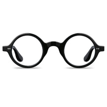 Carfia Retroz CA2501-FC01 Black Acetate Round Prescription Glasses Eyeglasses for Unisex, Front View