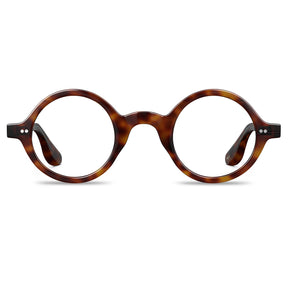 Carfia Retroz CA2501-FC04 Tortoise Acetate Round Prescription Glasses Eyeglasses for Unisex, Front View