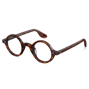 Carfia Retroz CA2501-FC04 Tortoise Acetate Round Prescription Glasses Eyeglasses for Unisex, Side View