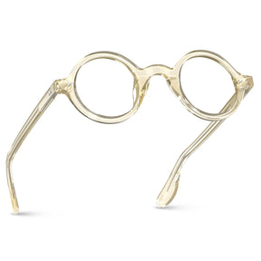 Carfia Retroz CA2501FC05 Gold Acetate Round Prescription Glasses Eyeglasses for Unisex, Angle View