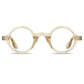 Carfia Retroz CA2501FC05 Gold Acetate Round Prescription Glasses Eyeglasses for Unisex, Front View