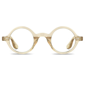Carfia Retroz CA2501FC05 Gold Acetate Round Prescription Glasses Eyeglasses for Unisex, Front View