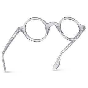 Carfia Retroz CA2501-FC06 Clear Acetate Round Prescription Glasses Eyeglasses for Unisex, Angle View