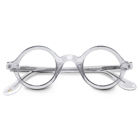 Carfia Retroz CA2501-FC06 Clear Acetate Round Prescription Glasses Eyeglasses for Unisex, Detail View