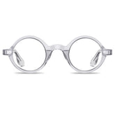 Carfia Retroz CA2501-FC06 Clear Acetate Round Prescription Glasses Eyeglasses for Unisex, Front View