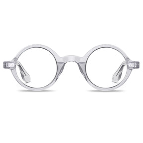 Carfia Retroz CA2501-FC06 Clear Acetate Round Prescription Glasses Eyeglasses for Unisex, Front View