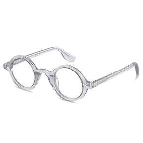 Carfia Retroz CA2501-FC06 Clear Acetate Round Prescription Glasses Eyeglasses for Unisex, Side View