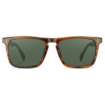 Carfia Shelton-C02 Brown Acetate Square Polarized Sunglasses for Men, Front View