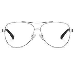carfia-silver-aviator-prescription-eyeglasses-black-tortoise-shell-temples-metal-frame-optical-glasses-front