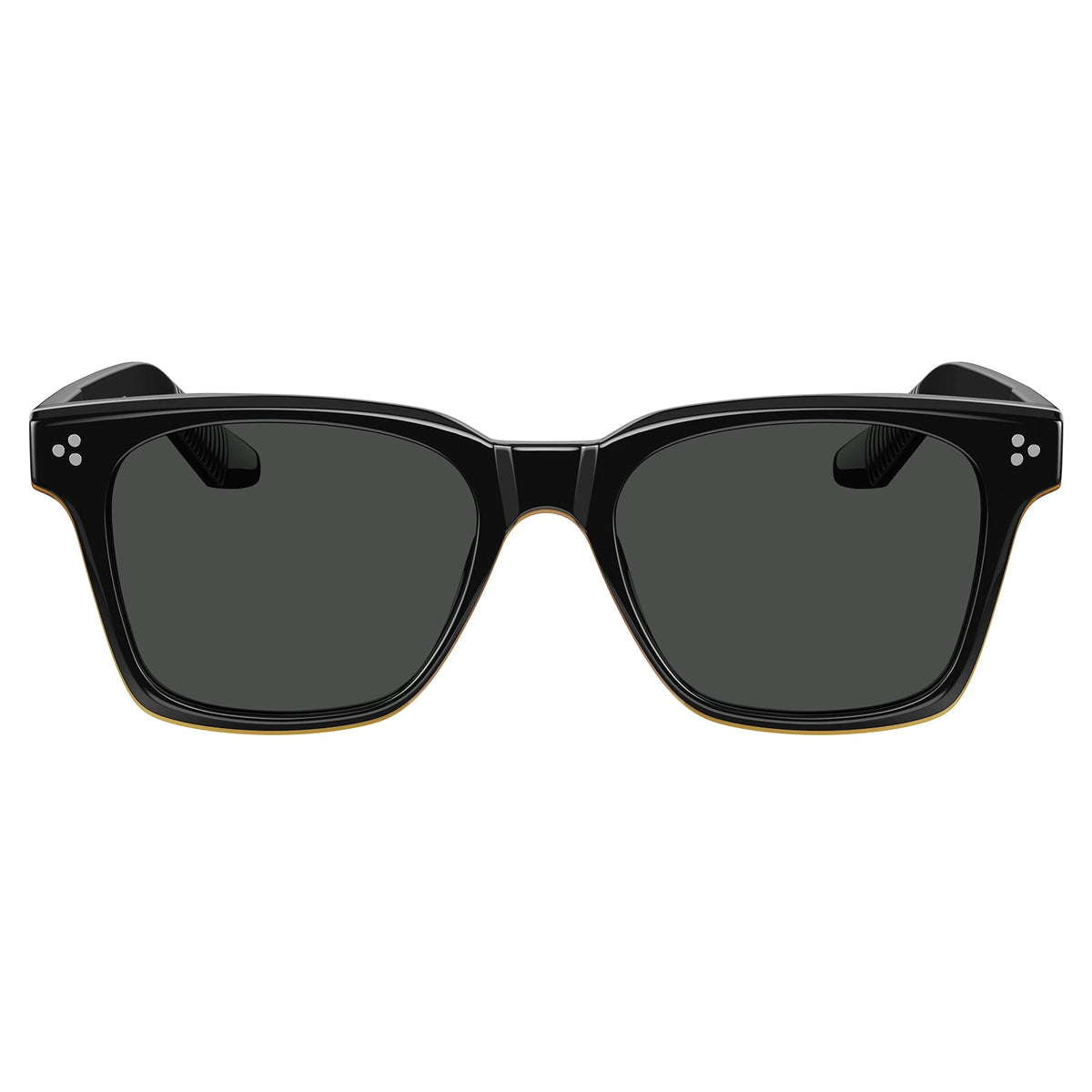 Carfia Simba CA31109-C01 Black Acetate Square Polarized Sunglasses for Men, Front View