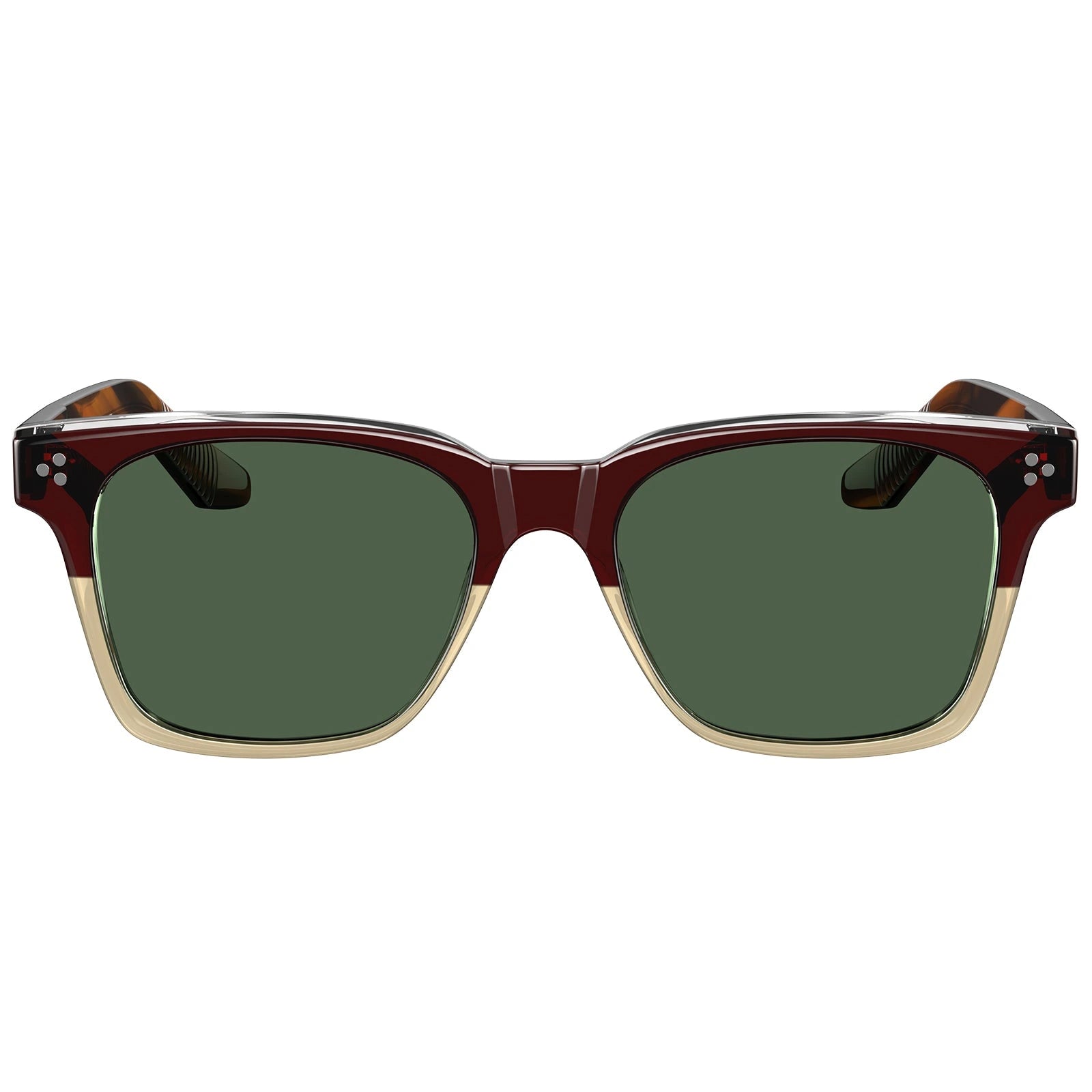 Carfia Simba CA31109-C02 Wine Red Champagne Acetate Square Polarized Sunglasses for Men, Front View