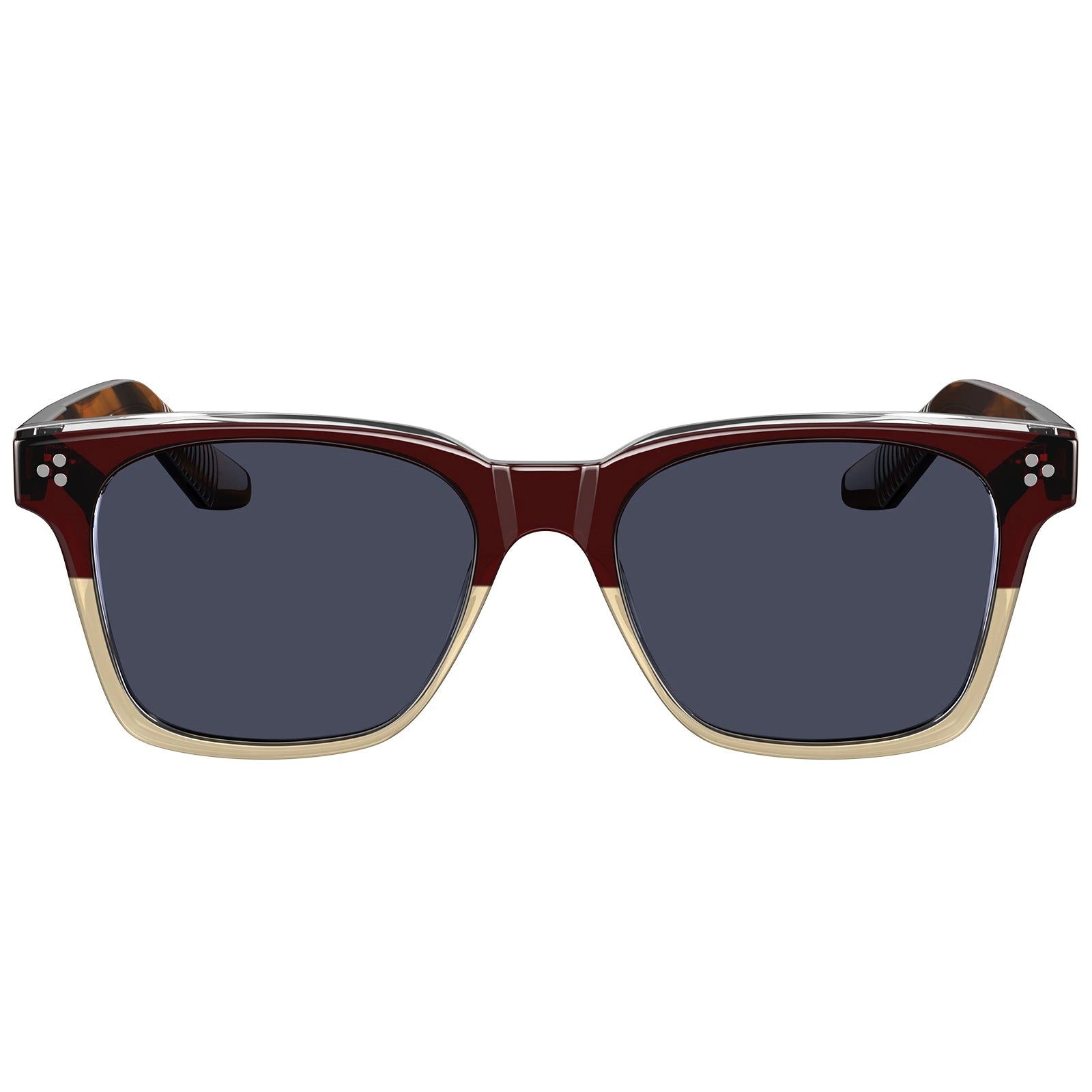 Carfia Simba CA31109-C03 Wine Red Champagne Acetate Square Polarized Sunglasses for Men, Front View