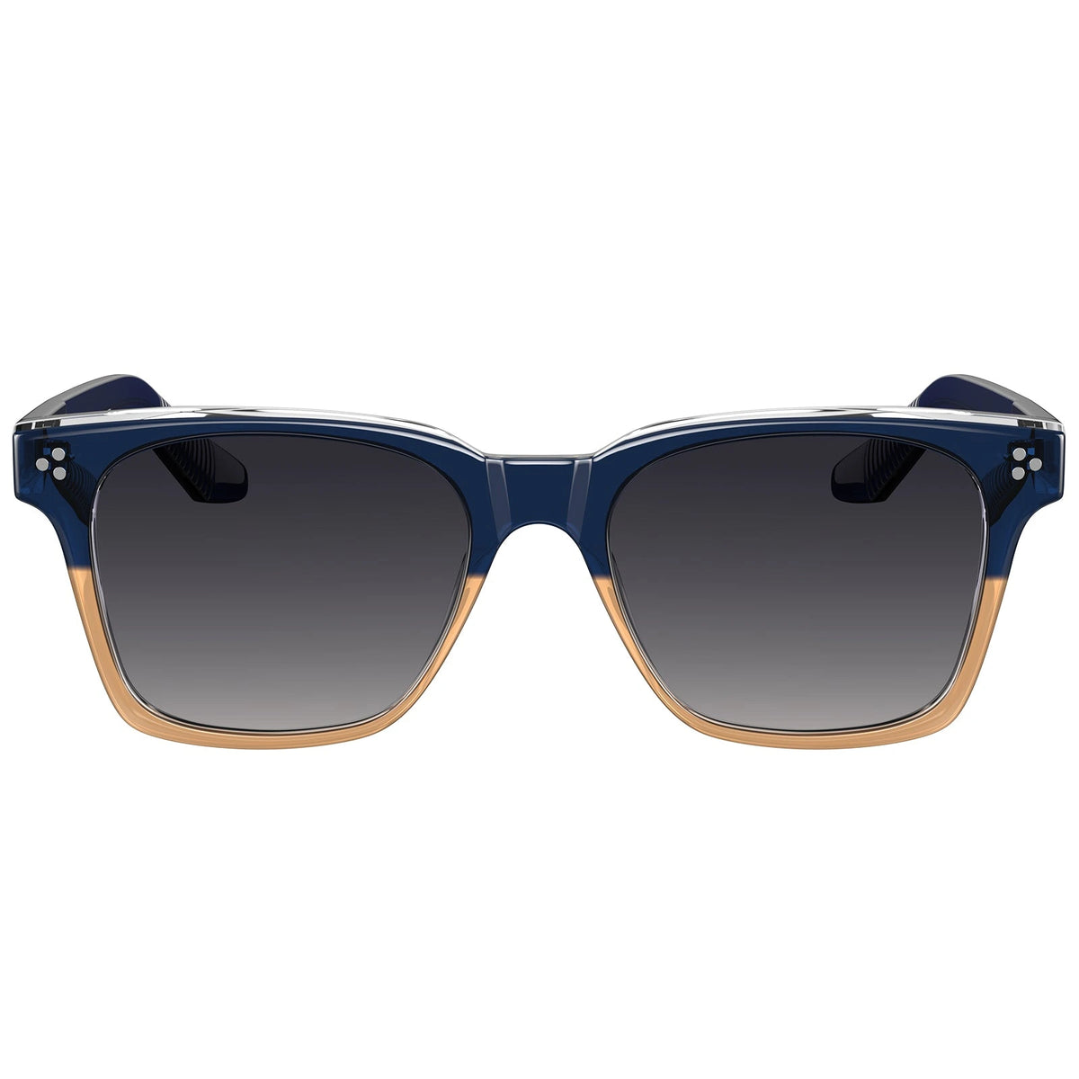 Carfia Simba CA31109-C04 Navy Champagne Acetate Square Polarized Sunglasses for Men, Front View