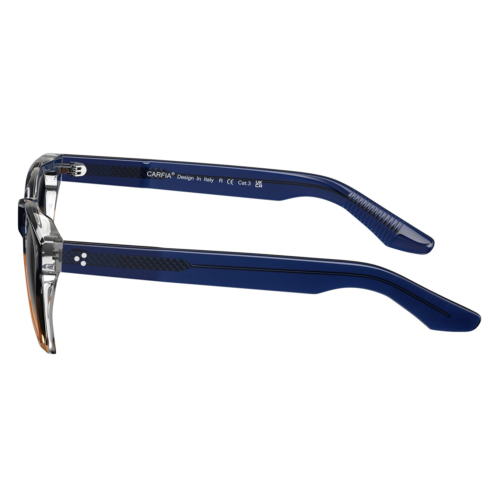 Carfia Simba CA31109-C04 Navy Champagne Acetate Square Polarized Sunglasses for Men, Side-2 View