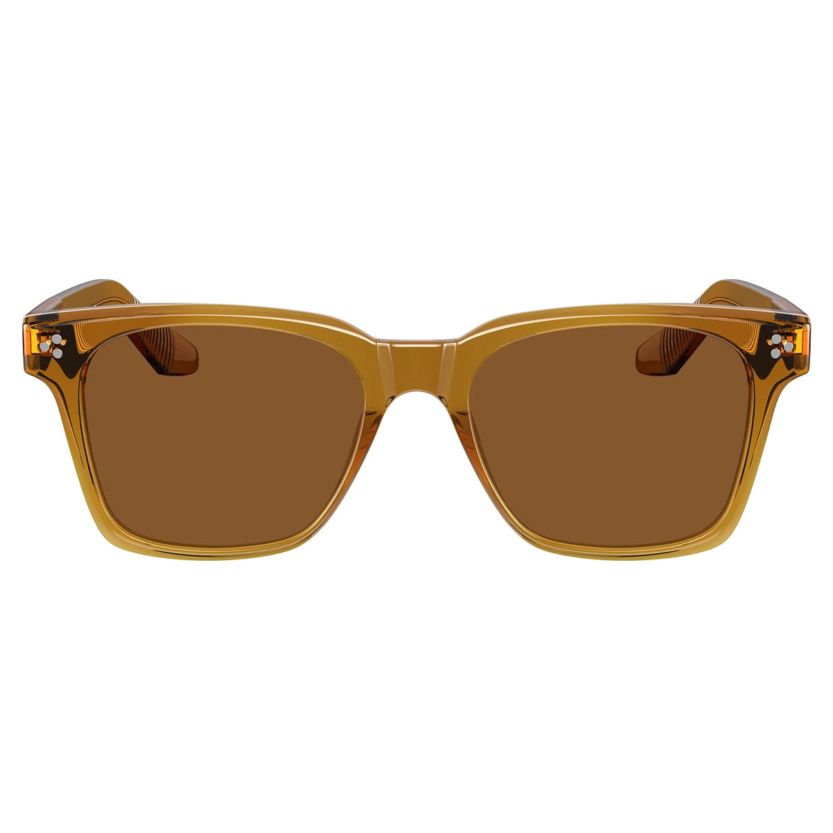 Carfia Simba CA31109-C05 Amber Acetate Square Polarized Sunglasses for Men, Front View