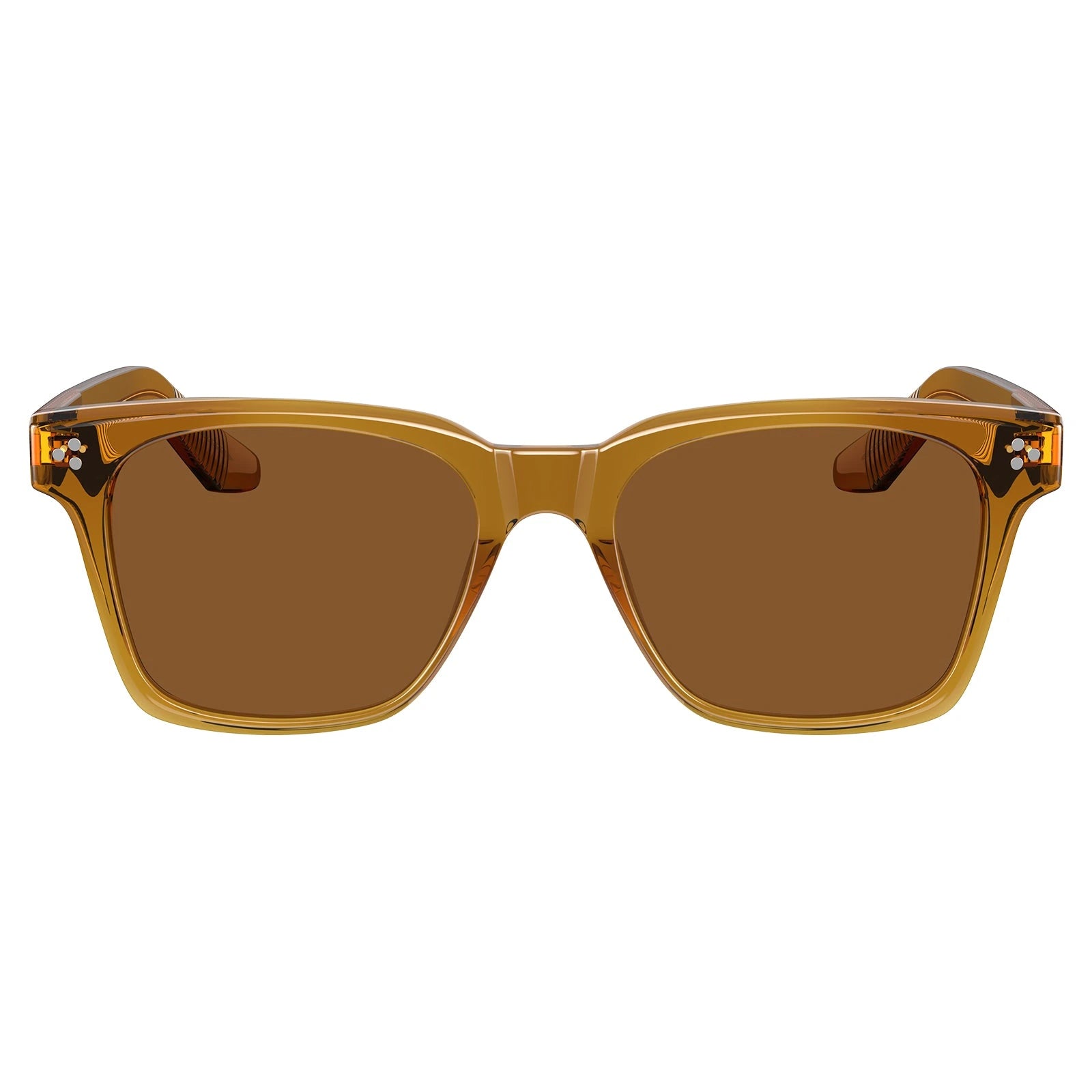 Carfia Simba CA31109-C05 Amber Acetate Square Polarized Sunglasses for Men, Front View