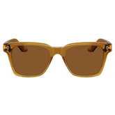 Carfia Simba CA31109-C05 Amber Acetate Square Polarized Sunglasses for Men, Front View