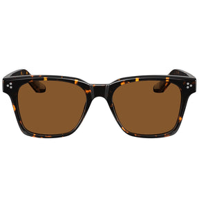 Carfia Simba CA31109-C13 Tortoise Acetate Square Polarized Sunglasses for Men, Front View