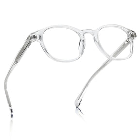 Carfia Theory CA7022-C2 Clear Acetate Round Prescription Glasses Eyeglasses for Women, Angle View