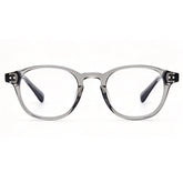Carfia Theory CA7022-C3 Grey Acetate Round Prescription Glasses Eyeglasses for Unisex, Front View