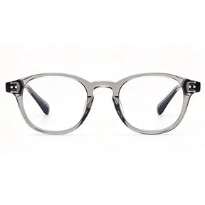 Carfia Theory CA7022-C3 Grey Acetate Round Prescription Glasses Eyeglasses for Unisex, Front View