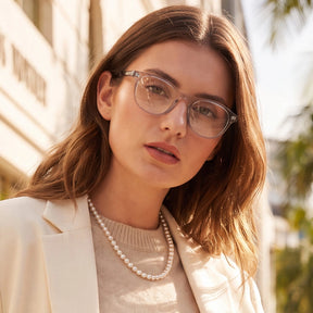 Carfia Theory CA7022-C3 Grey Acetate Round Prescription Glasses Eyeglasses for Unisex, Lifestyle View