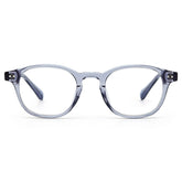 Carfia Theory CA7022-C4 Clear Blue Acetate Round Prescription Glasses Eyeglasses for Unisex, Front View