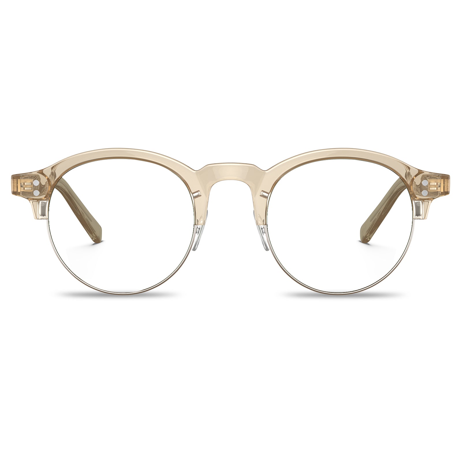 carfia-tortoise-acetate-round-eyeglasses-frame-clear-gold-front
