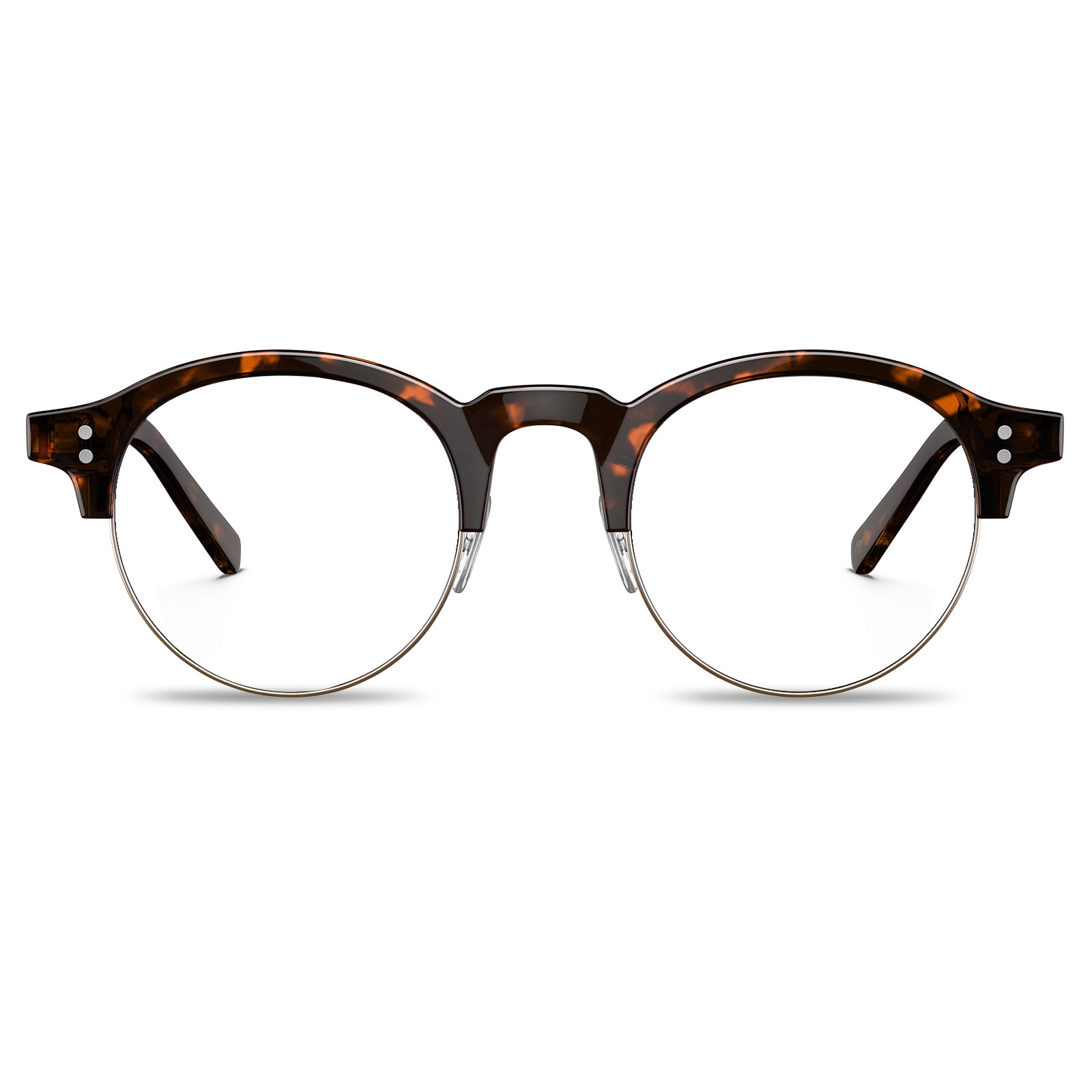 carfia-tortoise-acetate-round-eyeglasses-frame-front