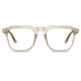 carfia eyeglasses transparent gold frame and clear orange temples Lightweight front
