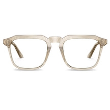 carfia eyeglasses transparent gold frame and clear orange temples Lightweight front