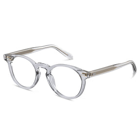 Dublin transparent eyeglasses side profile - lightweight acetate frame design