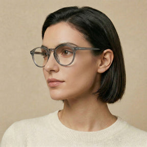 grey-acetate-round-frame-eyeglasses-classic-and-distinct-two-silver-rivets-eyewear-women-lifestyle
