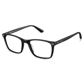 Hemet black acetate eyeglasses side view - Italian premium lightweight frames 20g