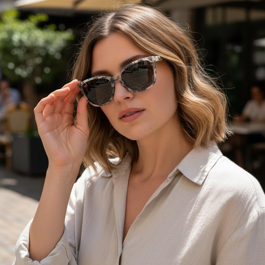 Designer Acetate Womens Polarized Sunglasses C06