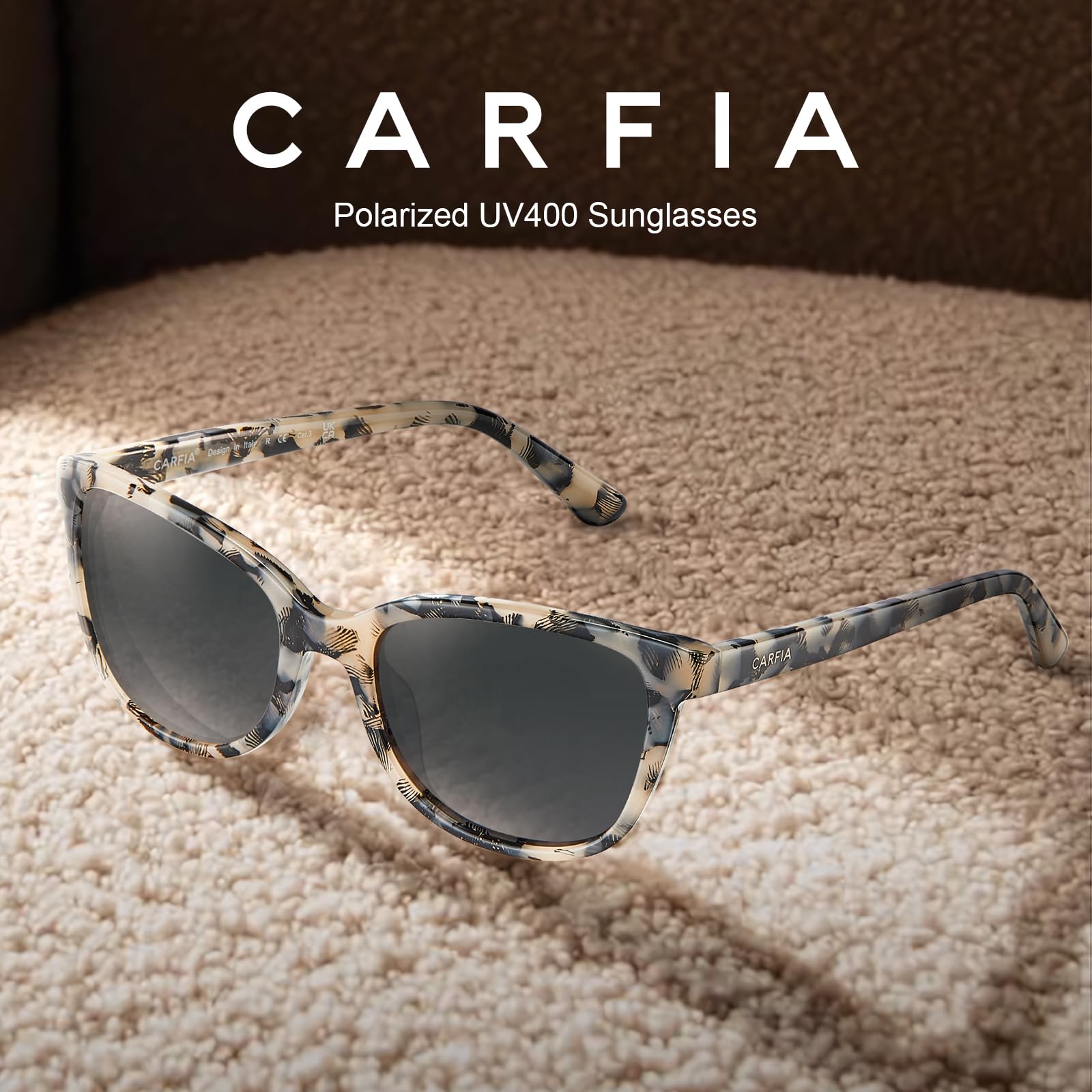 Designer Acetate Womens Polarized Sunglasses C06