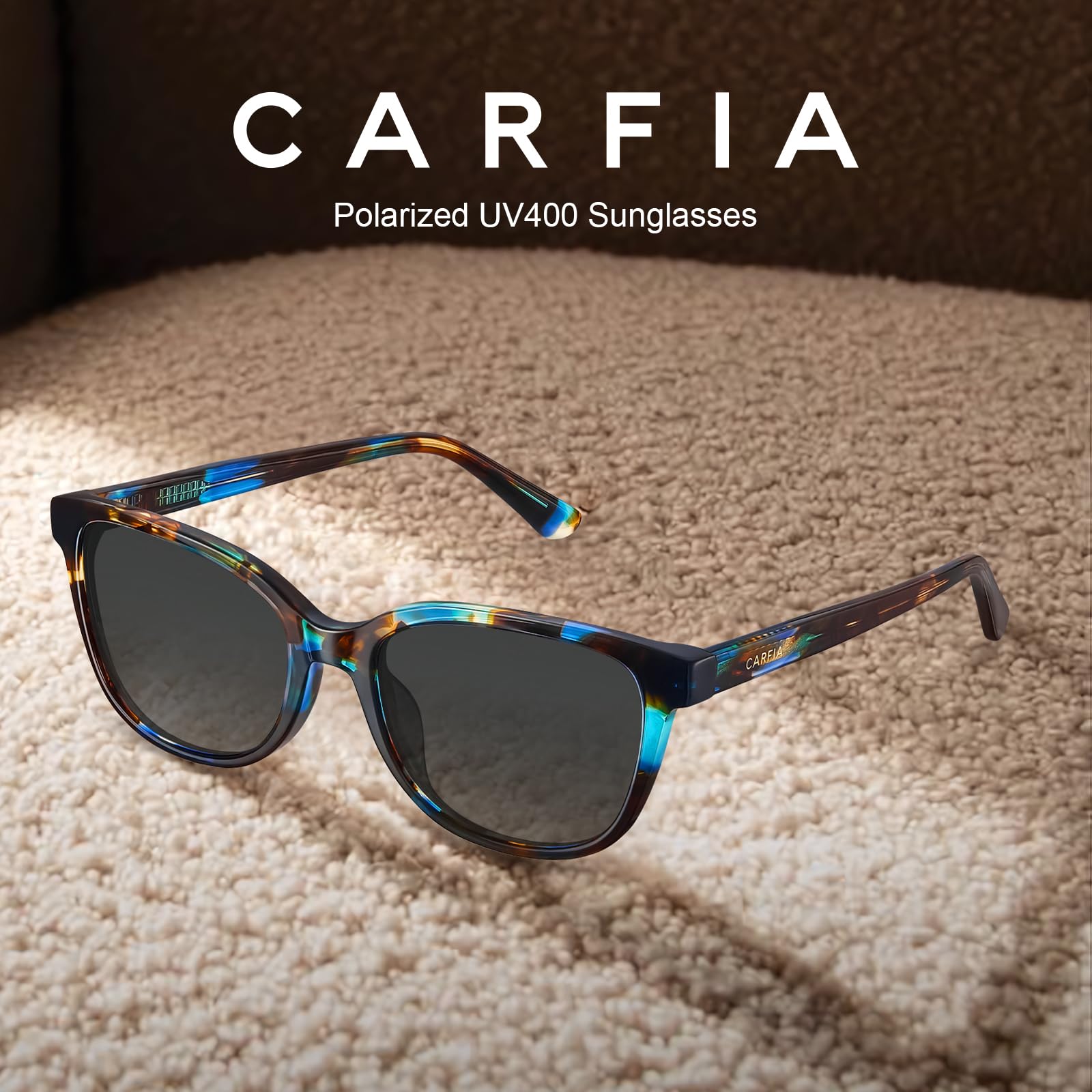 Designer Women Sunglasses-Blue-brown Tortoise Frame Grey Gradient Lens