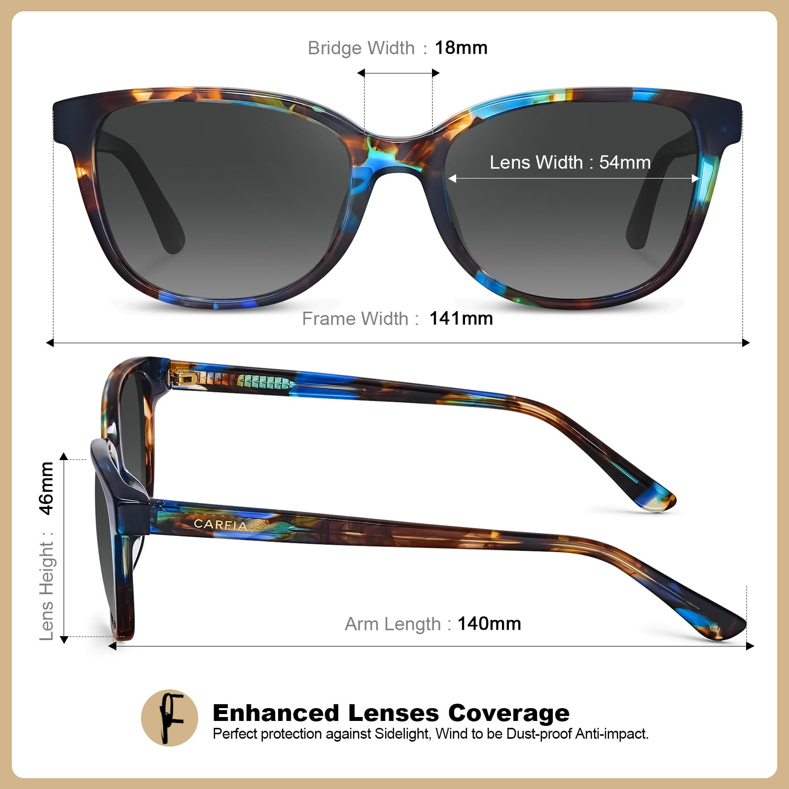 Designer Women Sunglasses-Blue-brown Tortoise Frame Grey Gradient Lens