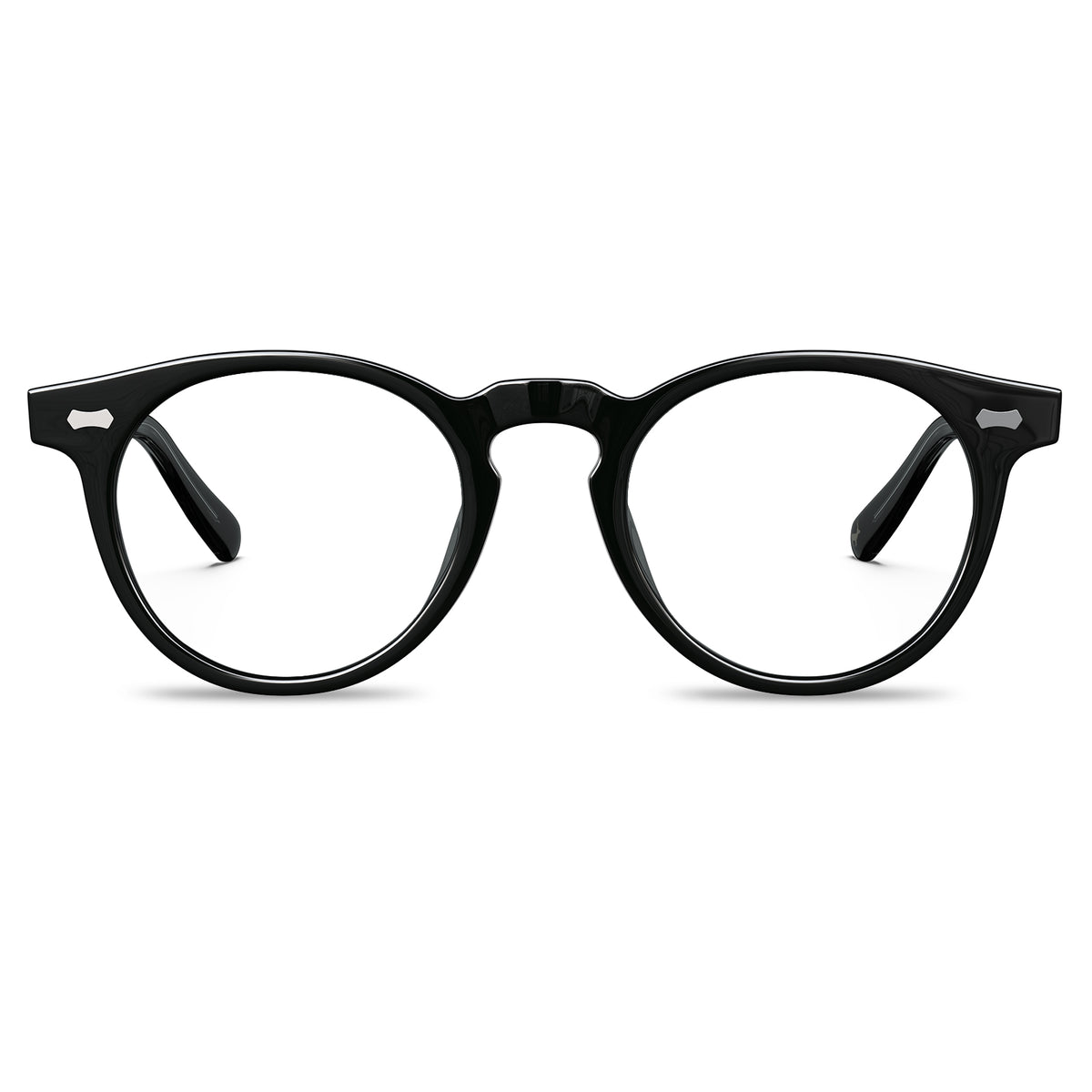 lightweight-black-acetate-eyeglasses-for-men-and-women-carfia-prescrition-eyewear-front