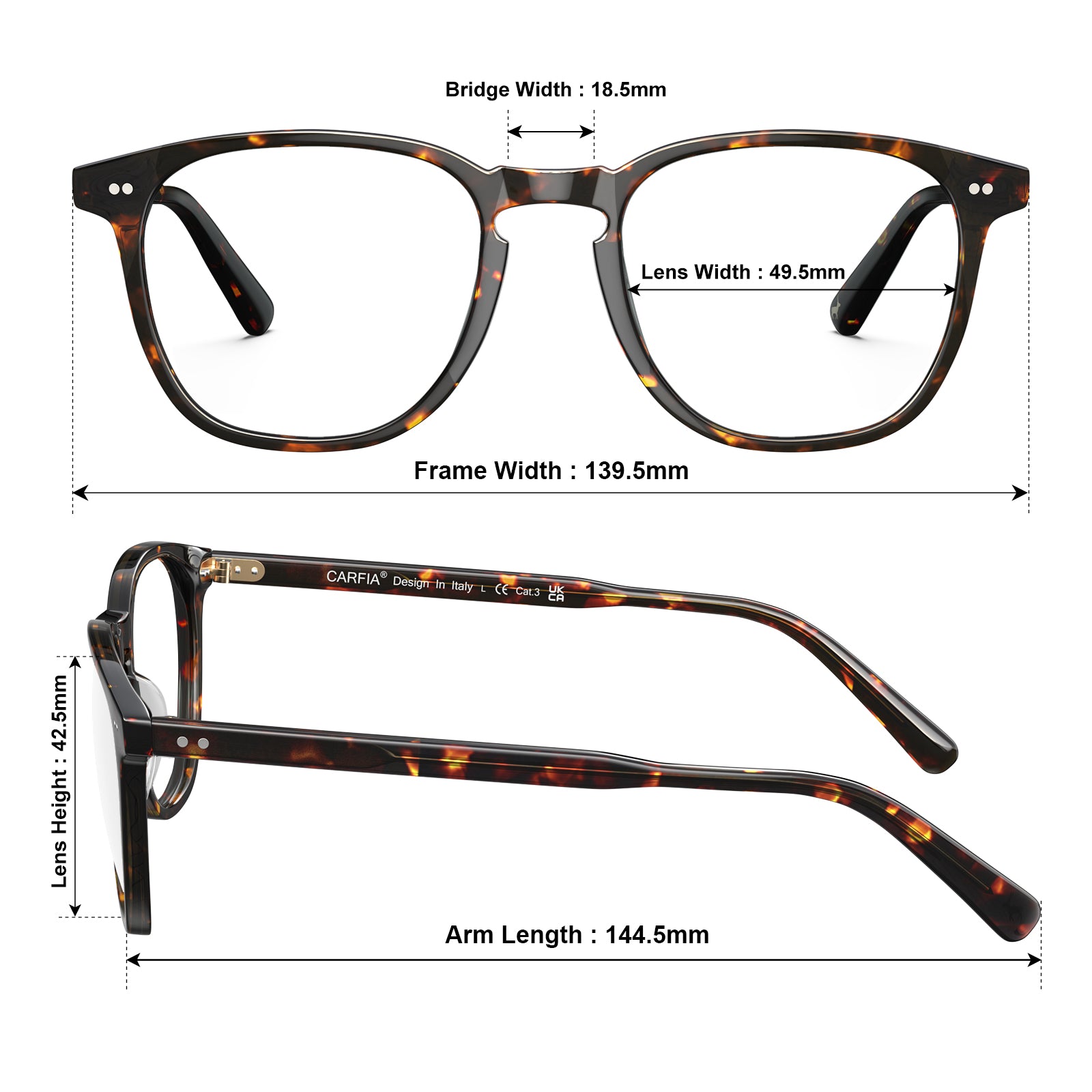lightweight-tortoise-acetate-eyeglasses-for-men-and-women-carfia-prescrition-eyewear-size