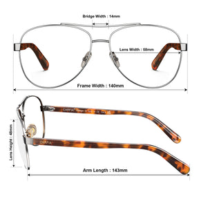 metal-striking-aviator-frame-carfia-eyewear-size