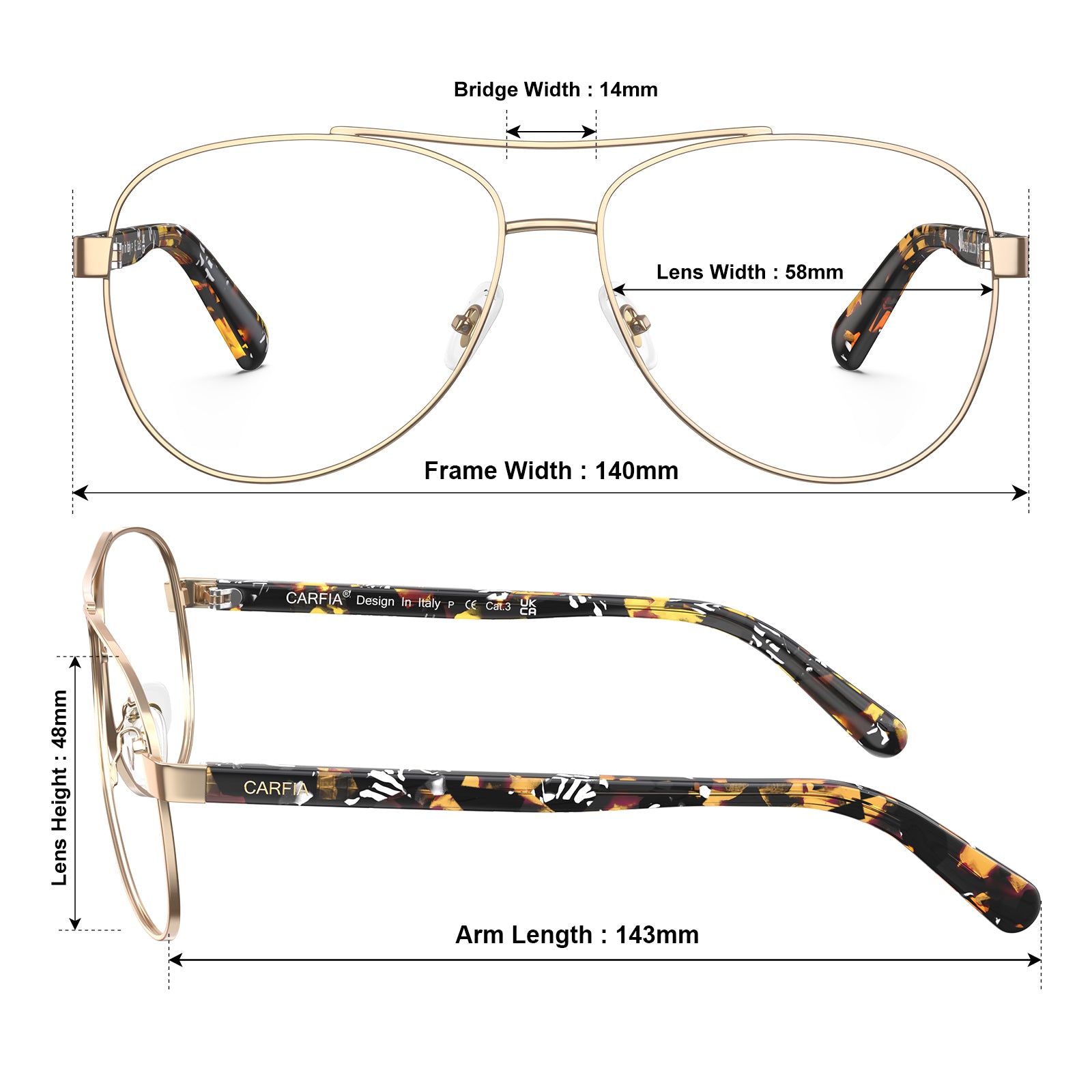 poptart-striking-aviator-frame-carfia-eyewear-size
