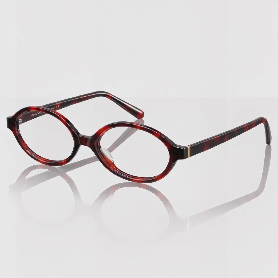 Carfia Ovalen CA7032-C2 Tortoise Acetate Oval Prescription Glasses Eyeglasses for Women video