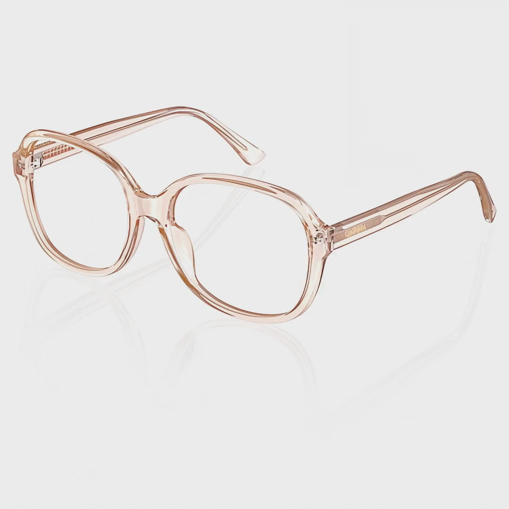 Carfia Oversized Pink Acetate Eyeglasses for Women Italian Optical Frames Square handmade eyewear vedio