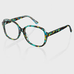 Carfia Italian-Design Oversized Square Eyeglasses for Women Acetate Square fashion frame vedio
