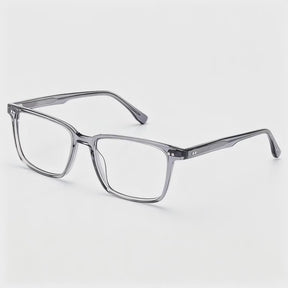 CARFIA Martia transparent grey acetate frame texture and hinge detail acetate glasses