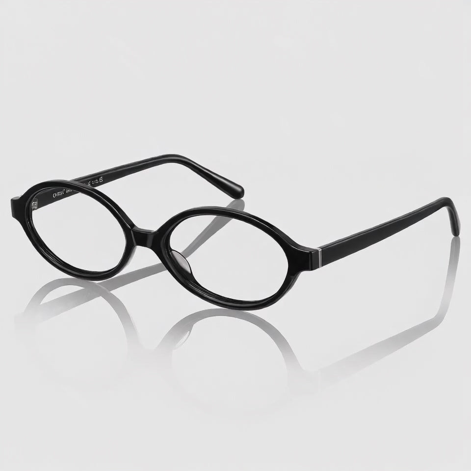 Carfia Ovalen CA7032-C1 Black Acetate Oval Prescription Glasses Eyeglasses for Women video