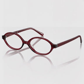 Carfia Ovalen CA7032-C4 Red Acetate Oval Prescription Glasses Eyeglasses for Women video View