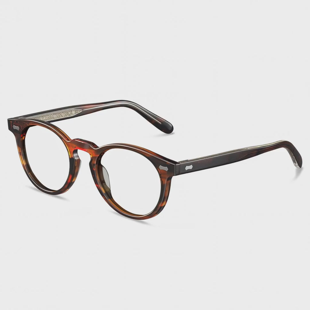 Carfia Oversized Round Eyeglasses for men Acetate fashion frame video